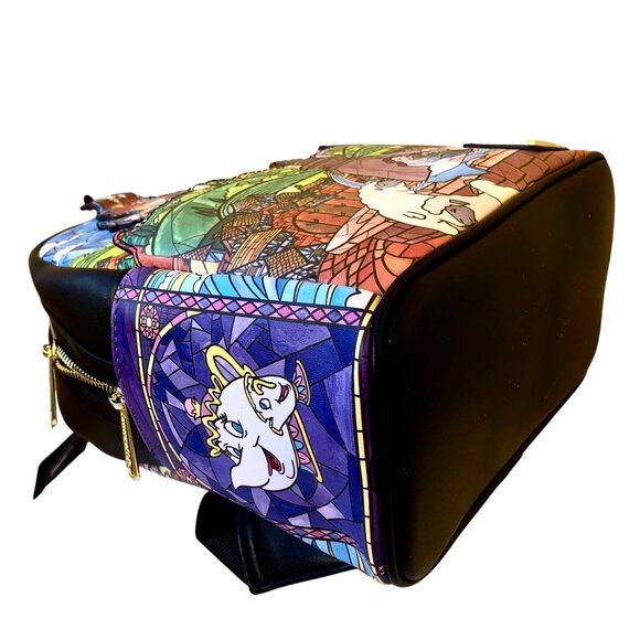 Disney Loungefly Princess Castle Beauty & the Beast BELLE Mini Backpack new - Picture 8 of 16